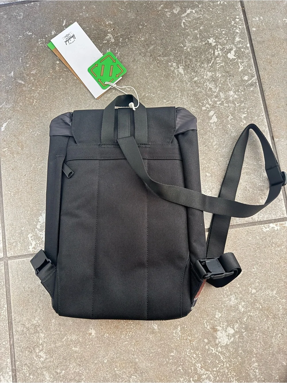 Herschel Supply Co. Crossbody Bag — Black with Plaid Trim, NWT